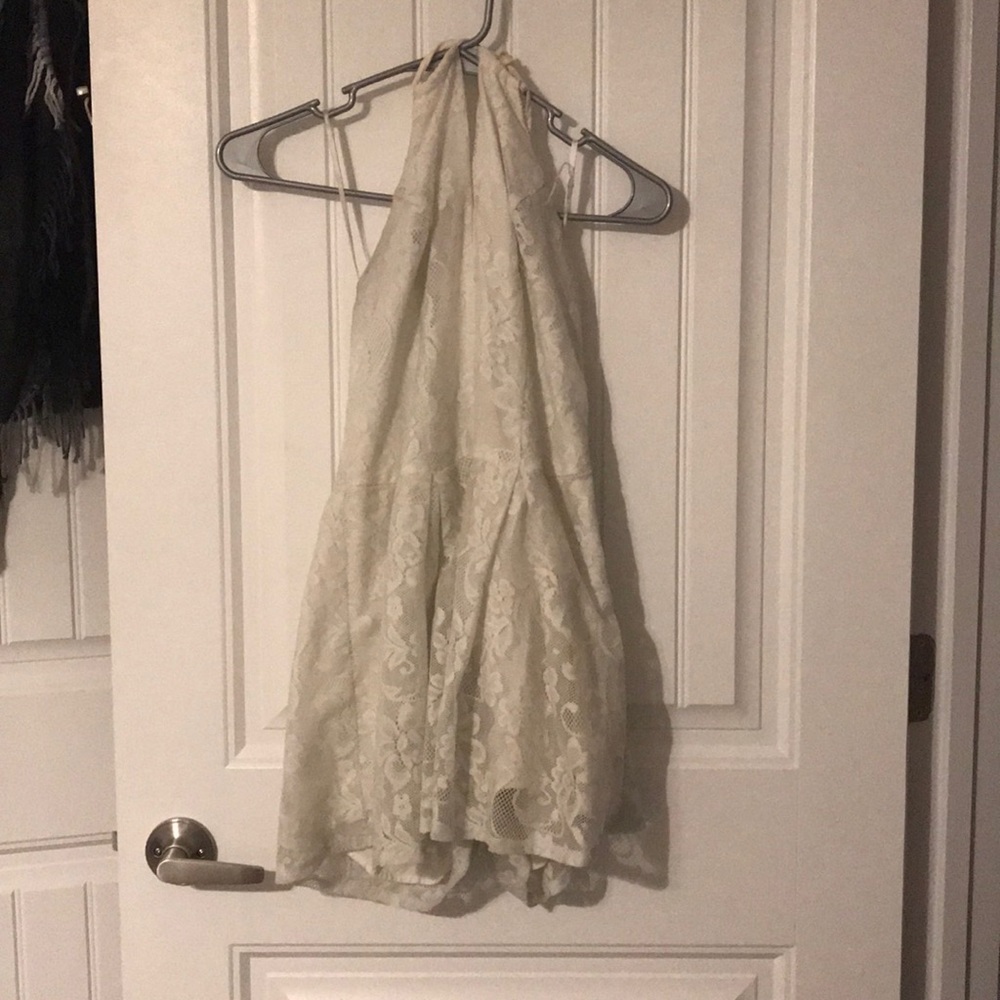 White Hollister Halter Romper